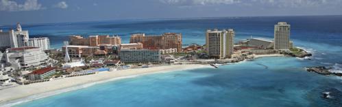 cancun 浜の全景