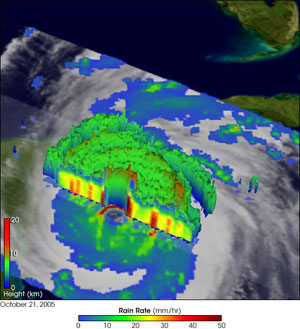 TRMM image of Wilma from October 21, 2005.