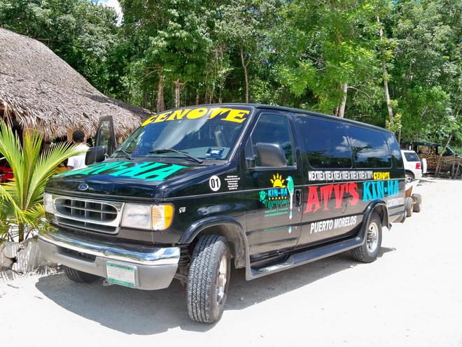 ATV KinHa 4x4 jungle tour Adventure Mayan town Cenote swim Puerto Morelos