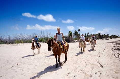 Horseback seaside beach riding with Selvatica canopy cancun